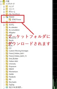 マーケットフォルダにダウンロード