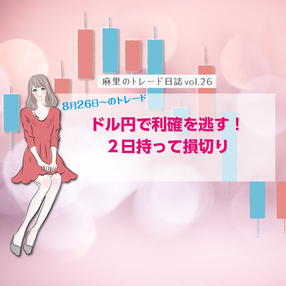 ドル円で利確を逃す!2日持って損切り