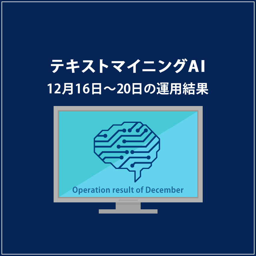 みんなのシストレ「テキストマイニングAI」12月20日までの結果