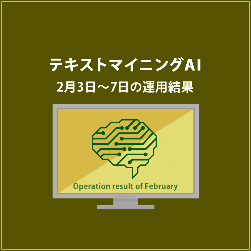 みんなのシストレ「【EURUSD】テキストマイニングAI」2月3日~2月7日までの結果