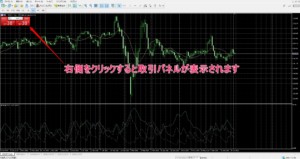 取引パネルの表示