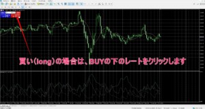 取引パネルからのエントリー