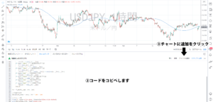 コードをペーストする