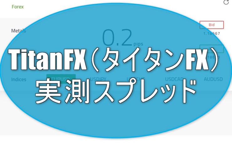 TitanFX（タイタンFX）の実測スプレッドを大公開