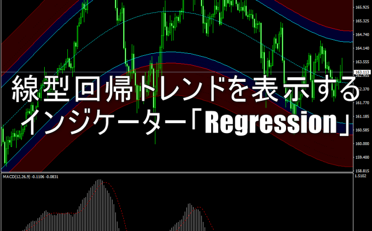 線型回帰トレンドを表示するインジケーター「Regression」